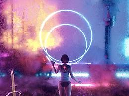 C4D & OCtane 赛博朋克角色人物场景