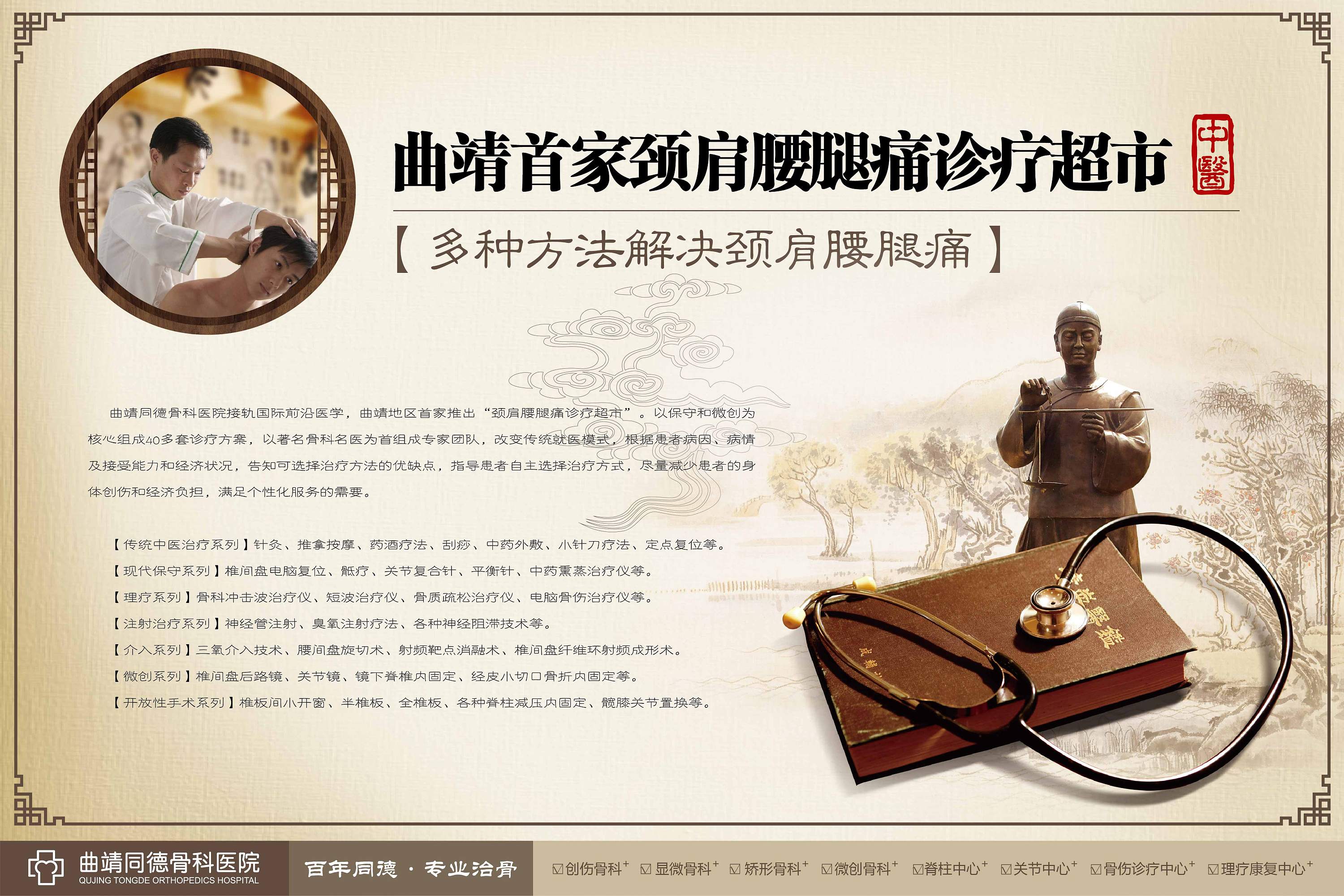 骨科医院中医科展板|平面|宣传物料|撬天堂之门 - 原创作品 - 站酷