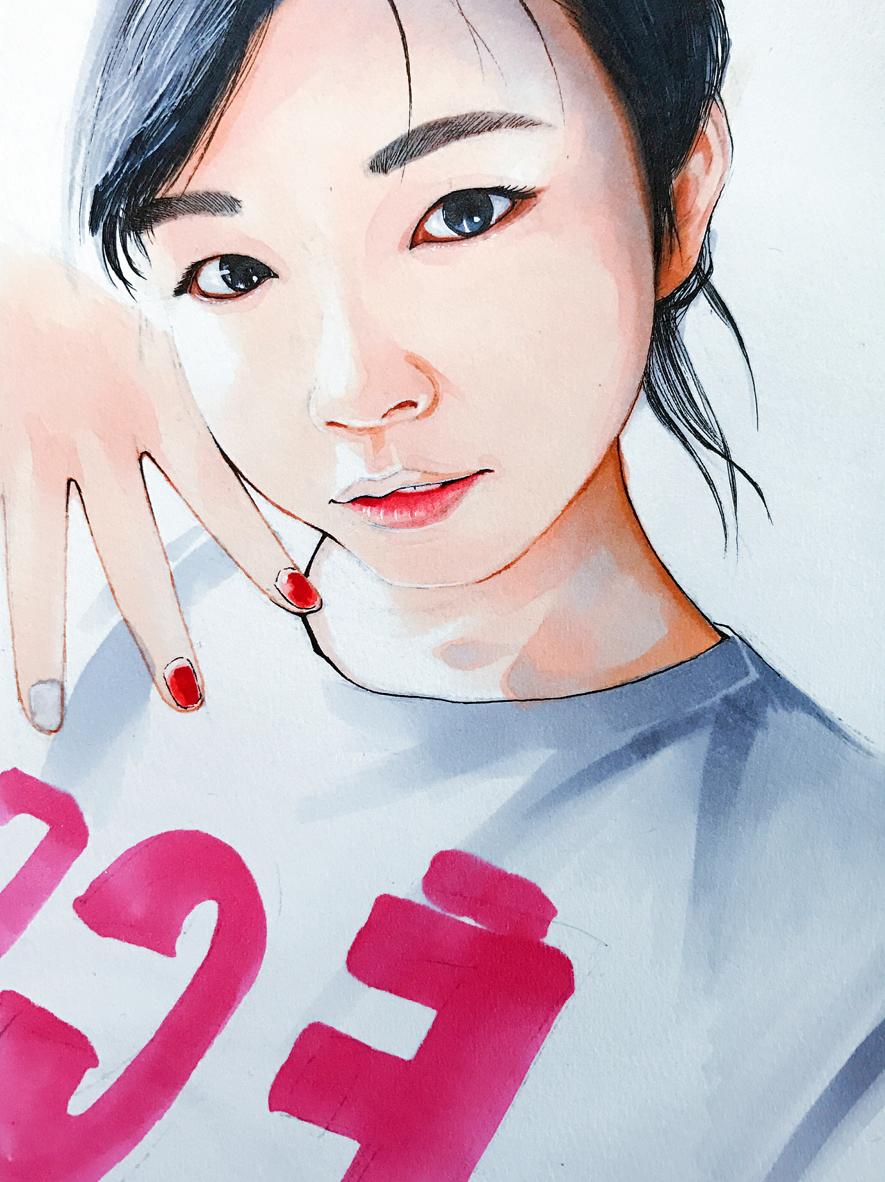 马克笔手绘肖像,每天都是全新的!