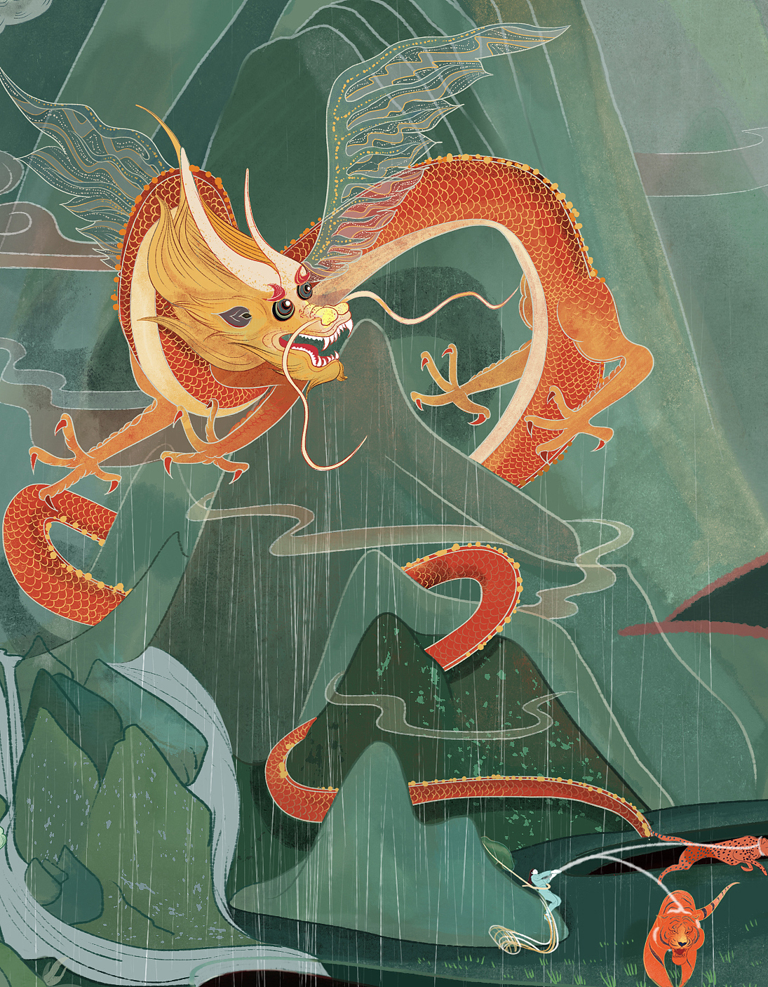 山海经插画四长卷