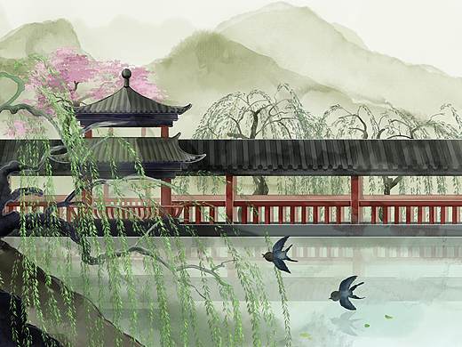 立春山水