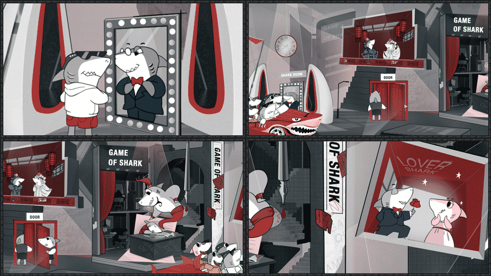 《奇异剧本鲨》视觉设计方案