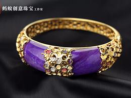 【螞蟻創(chuàng)意珠寶工作室】K金蜂巢舒俱來手鐲