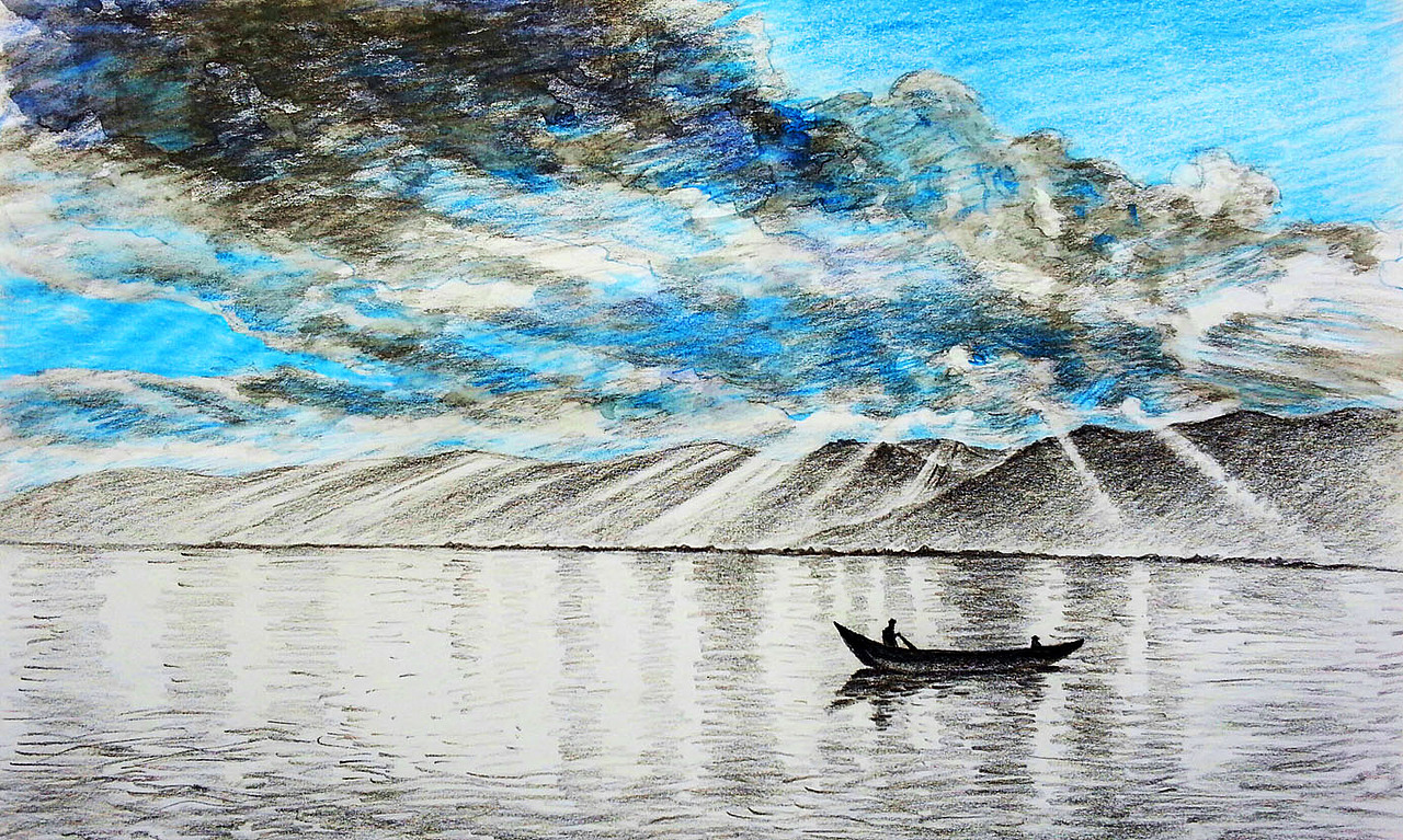 手绘滇藏线上的情书(一)(图ZMjYwMDYyODQ=) - 艺术插画 - 站酷设计师七七碰原创素材 - 站酷ZCOOL