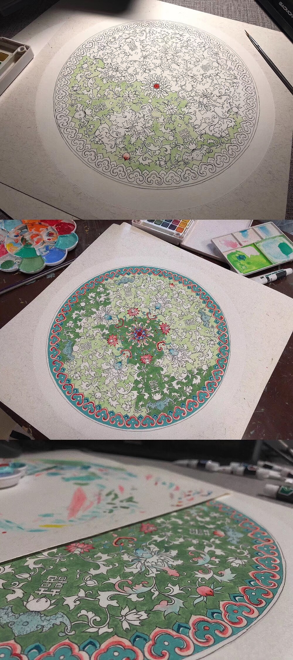 这就是中纹 / 手绘中国传统纹样（图ZMTYxMjQ4NTEy） - 绘画 - 站酷设计师阿阿甜原创素材 - 站酷ZCOOL