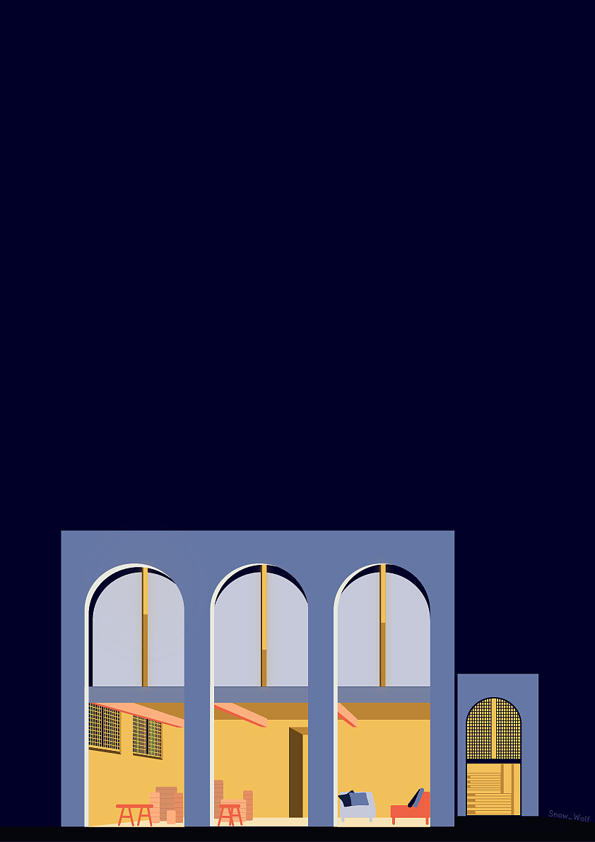 建筑立面插画练习