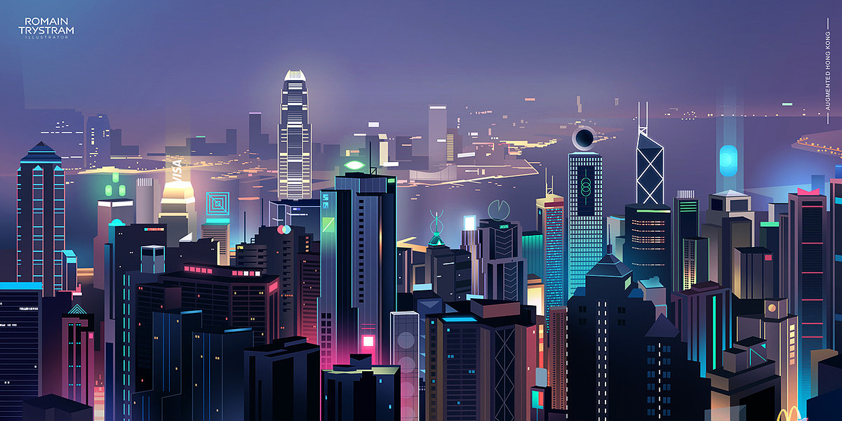 Romain Trystram大神 建筑类的插画