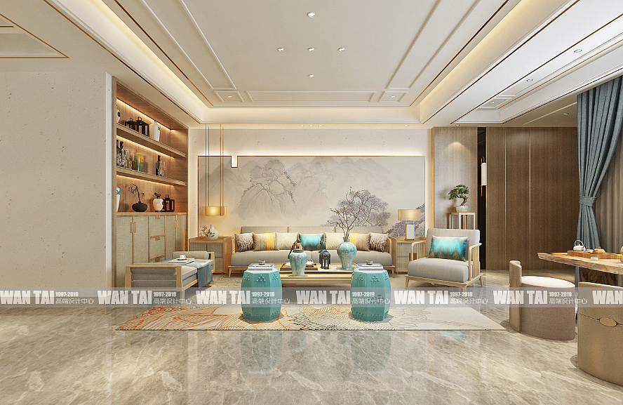 新中式----济宁鸿顺温泉小镇洋房（图ZMjA5MDkwMjY0） - 家装设计 - 站酷设计师济宁小暖原创素材 - 站酷ZCOOL