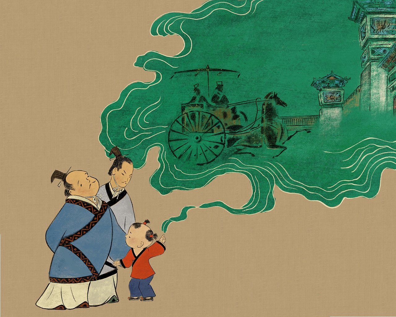 《神童项橐》（新华网上线、连环画报发表）（图ZMjM5MzY4MjM2） - 绘本 - 站酷设计师青艾画画原创素材 - 站酷ZCOOL