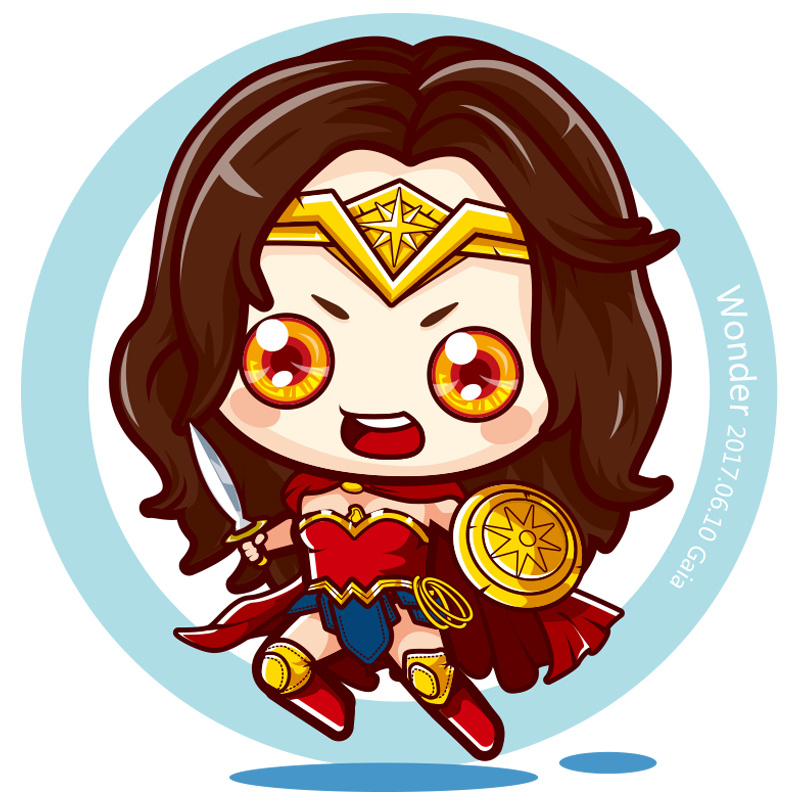 神奇女侠同人-矢量插画