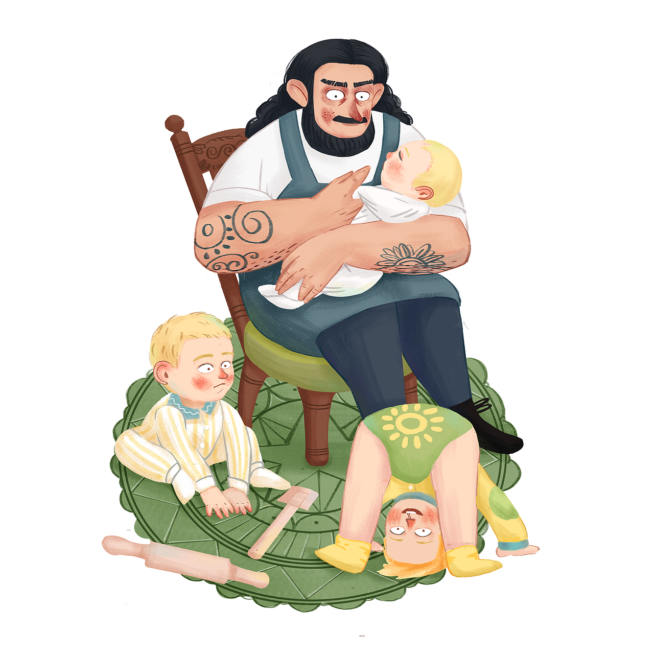 三兄弟的故事（图ZMjk0NjA3MTQw） - 绘本 - 站酷设计师可乐拌冰原创素材 - 站酷ZCOOL