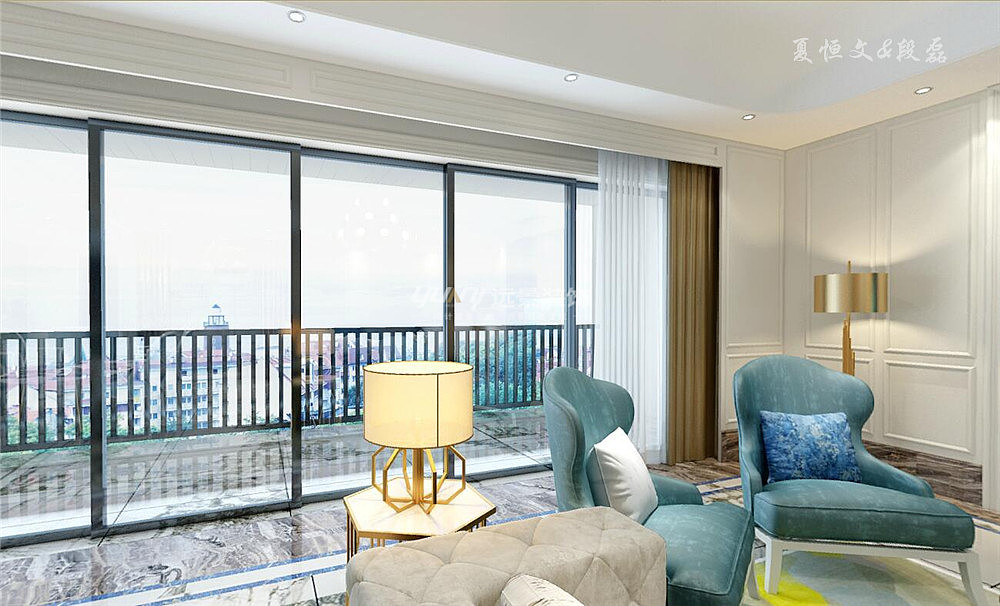 长嘉汇大平层混搭风格装修案例-重庆远景装饰公司