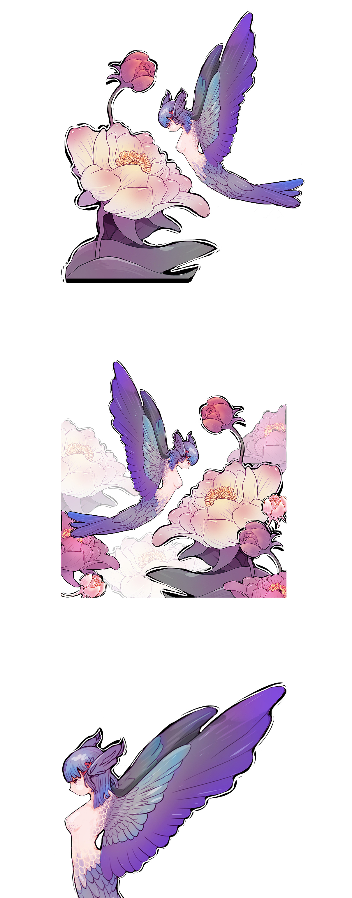 蜂鸟（图ZMTY3ODcwMjY0） - 艺术插画 - 站酷设计师亦是行人原创素材 - 站酷ZCOOL