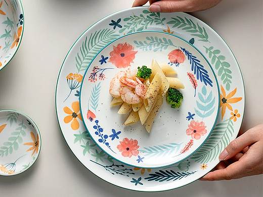 绿意盎然陶瓷餐具 | 田园风餐具摄影 南京摄影