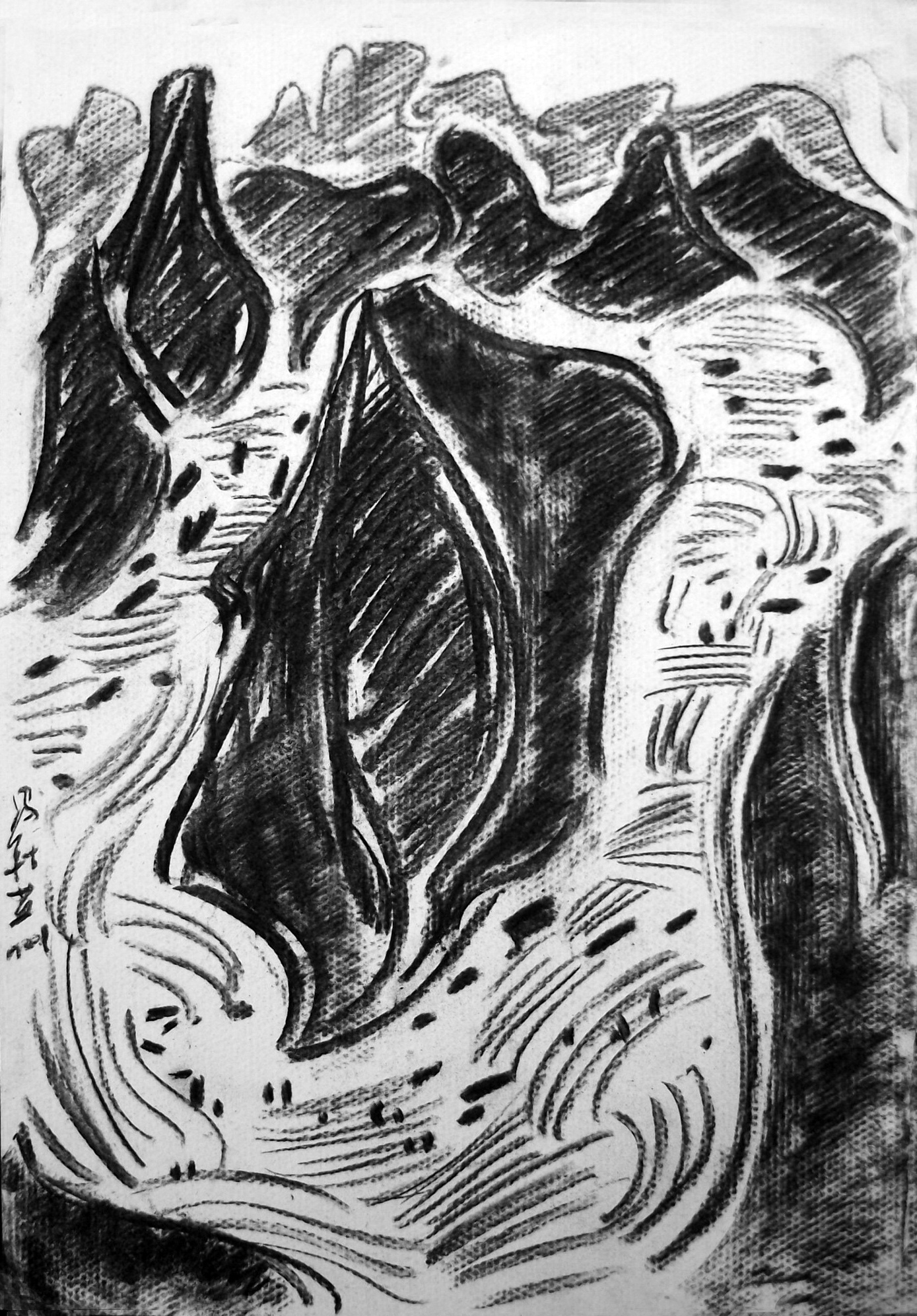 09年《北方·青鸟集》作品选——零九年黑色的夏天|纯艺术|素描|冯渡