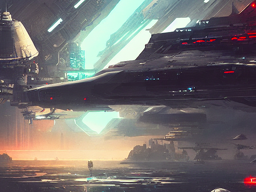 #AI创作实验室#战舰，太空，科幻