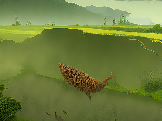 #站酷梦笔#水稻田,超现实主义