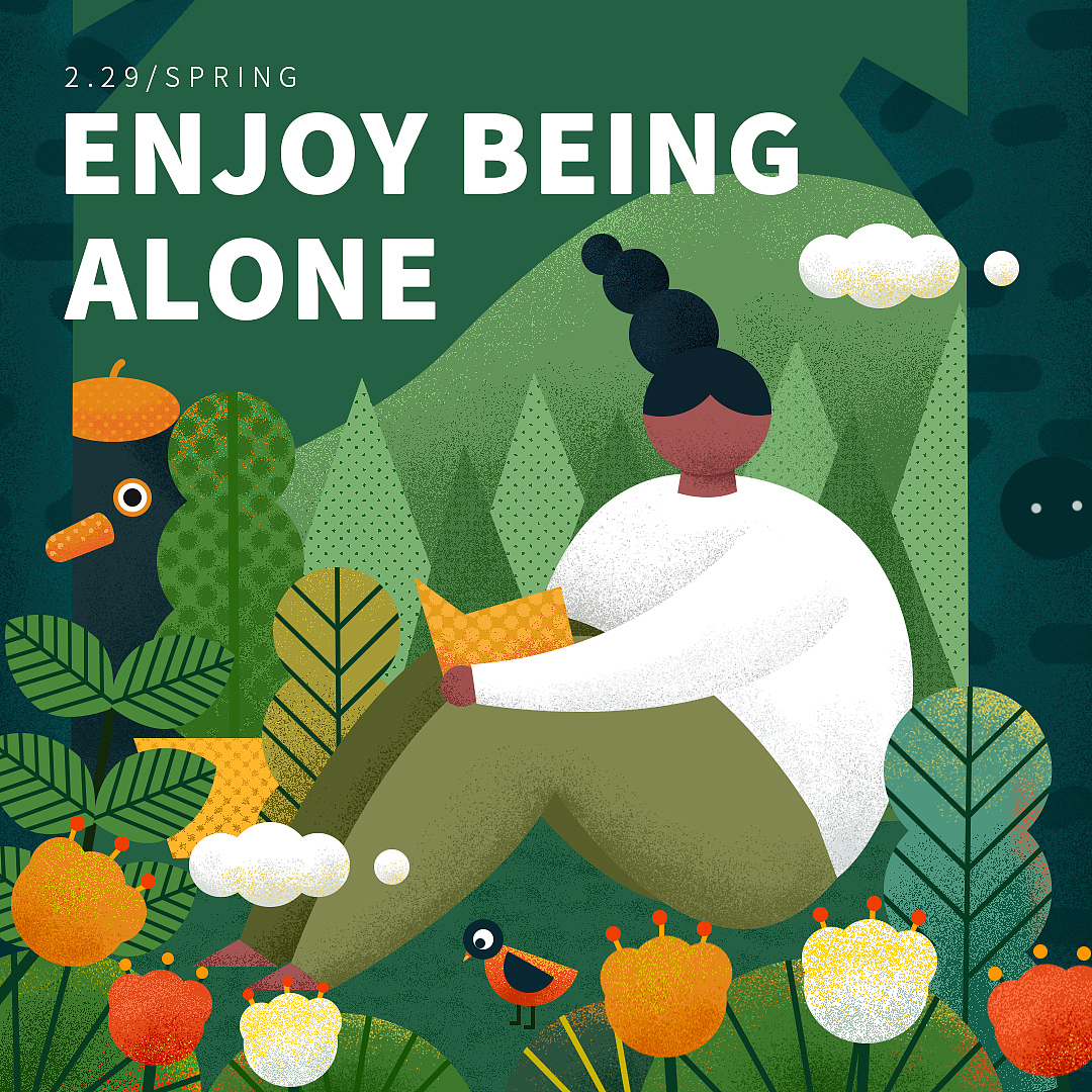 插画 | 四季（图ZMTk5MDc5Nzg0） - 创作习作 - 站酷设计师一只宁呀原创素材 - 站酷ZCOOL