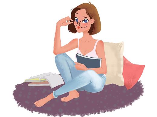 看书还是看我？