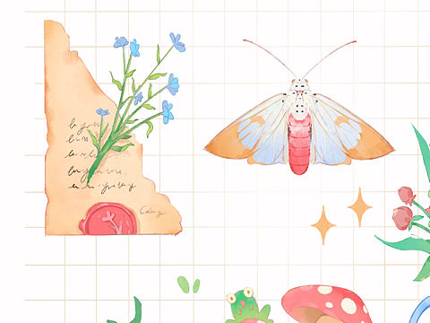 郊游（个人主页-ZNjQ2MTAwNjA=） - 创作习作 - 站酷设计师黄桃麻原创素材 - 站酷ZCOOL