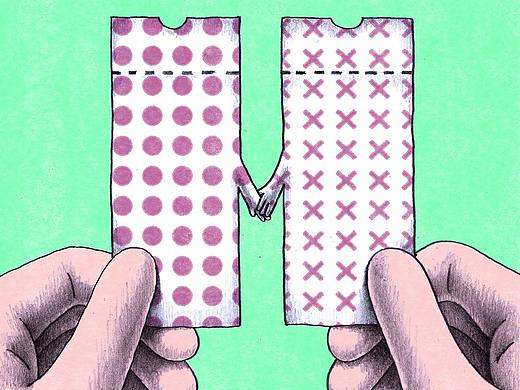 为谋手机品牌画的 Co-branding 海报插画