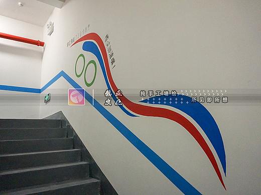楼盘墙绘茶山碧桂园楼梯 墙绘壁画