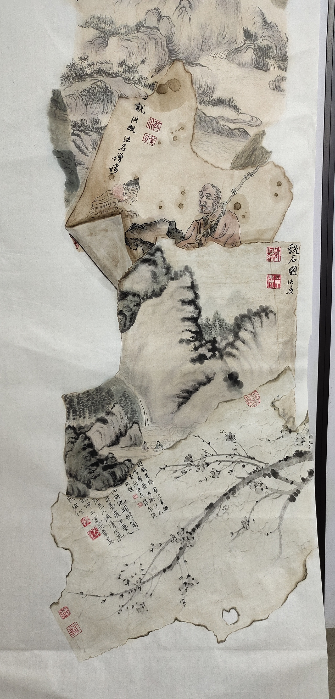 诸暨三贤八破图|纯艺术|绘画|诸暨画家张建平