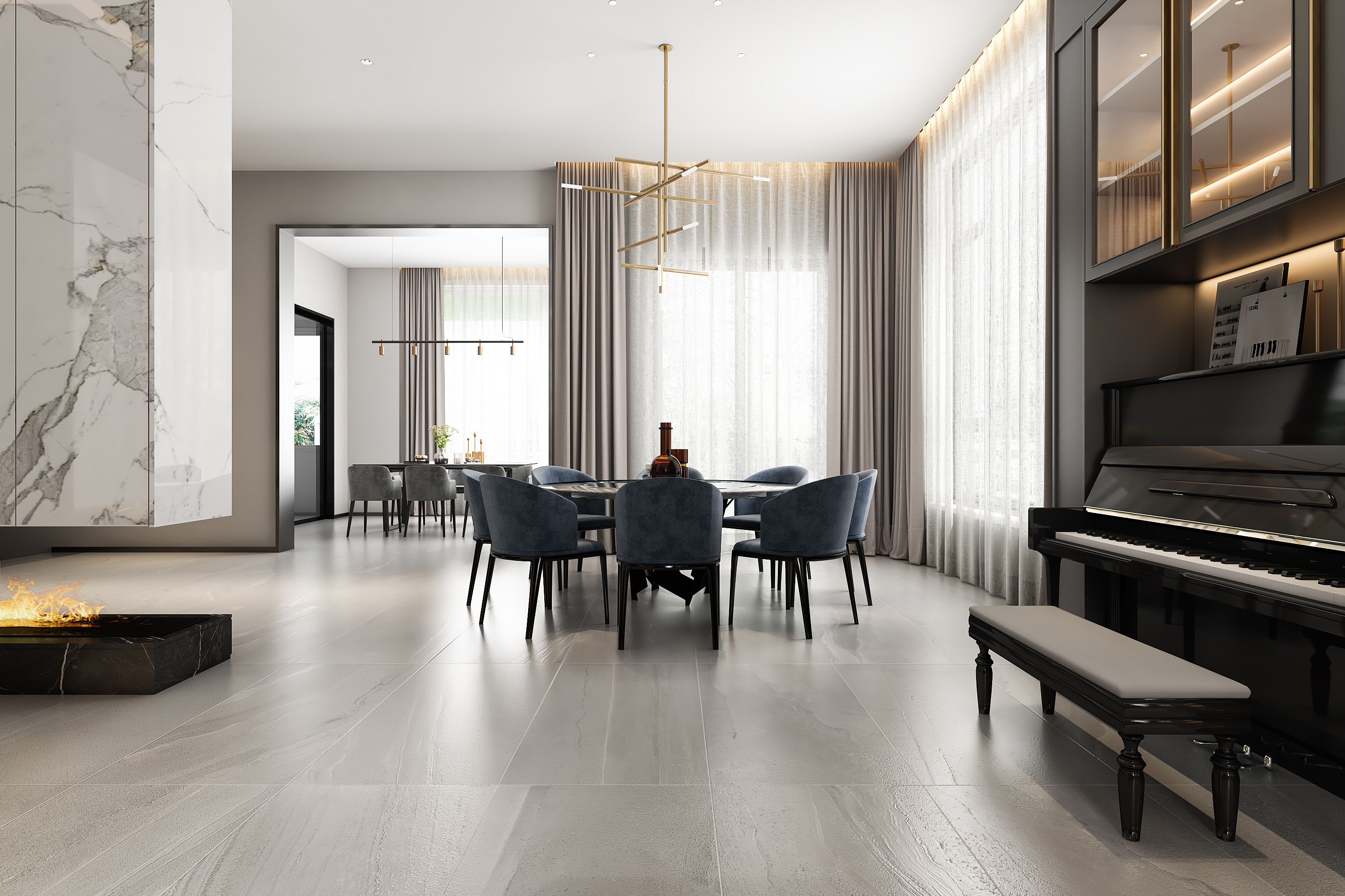 现代极简黑白灰别墅