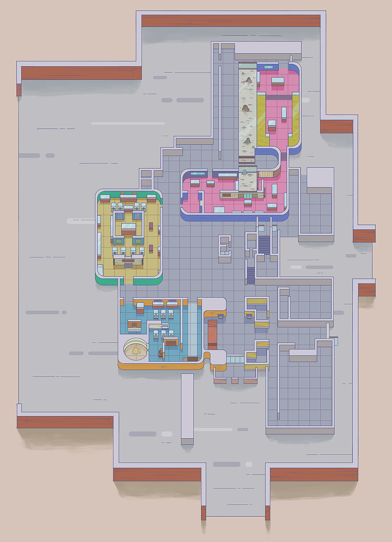 博物馆手绘地图（图ZMjIyMjQ2MTcy） - 商业插画 - 站酷设计师酷酷的He原创素材 - 站酷ZCOOL