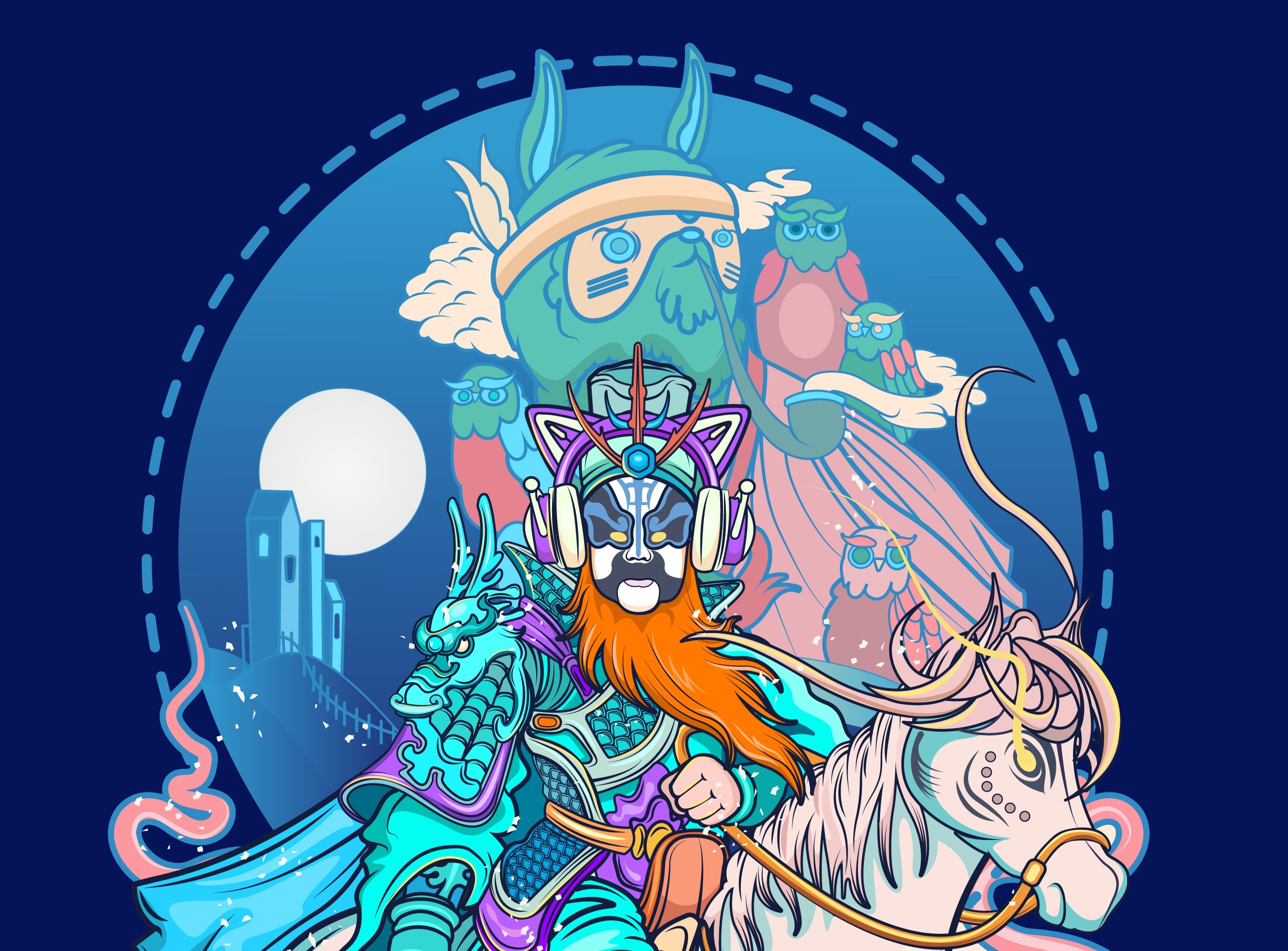 国潮|插画|商业插画|画画的果子 - 原创作品 - 站酷 (zcool)