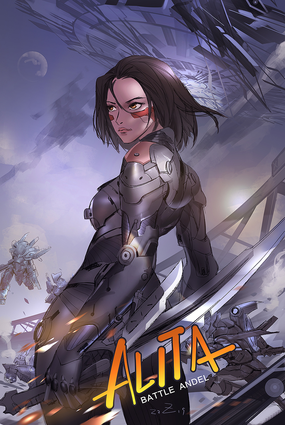 阿丽塔：战斗天使（图ZMTQ2MTk2NTY0） - 单幅漫画 - 站酷设计师大立早原创素材 - 站酷ZCOOL