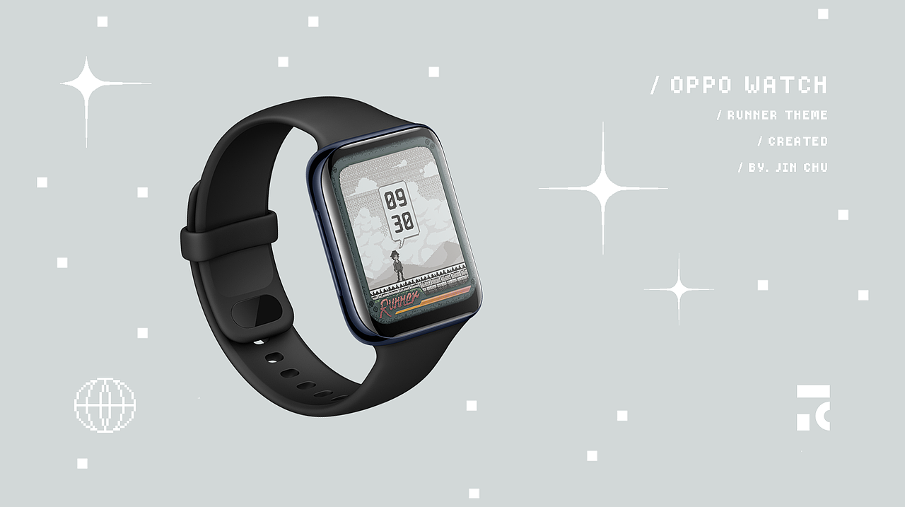 Runner ✖ OPPO Watch 表盘设计大赛（图ZMjA1ODI3NjM2） - 主题/皮肤 - 站酷设计师JinChu原创素材 - 站酷ZCOOL