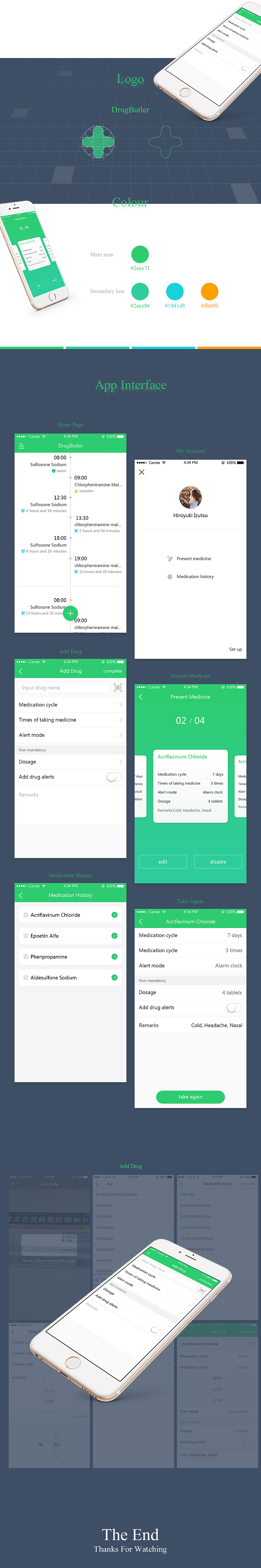 一款吃药提醒 App “DrugButler”（图ZNDQyMTk0Njg=） - APP界面 - 站酷设计师小耳朵717原创素材 - 站酷ZCOOL