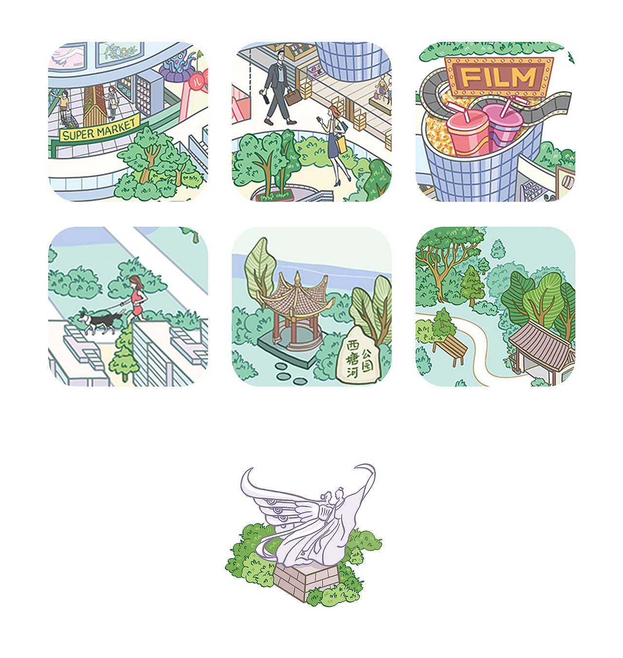 [PaintTalks]海曙万科印-手绘地图（图ZMTE3NDMyNjM2） - 商业插画 - 站酷设计师SIWEIsosweet原创素材 - 站酷ZCOOL