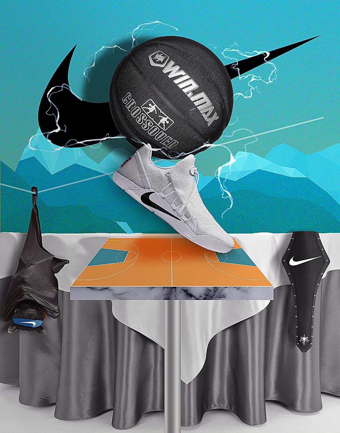 耐克篮球鞋海报图片