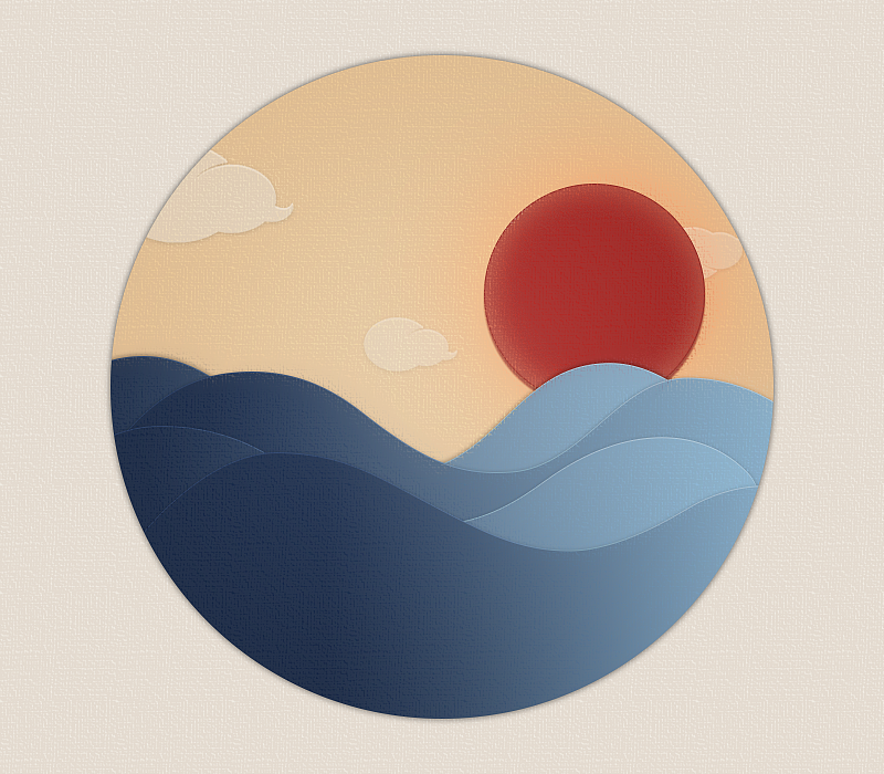 ~一个简单的渐变插画~