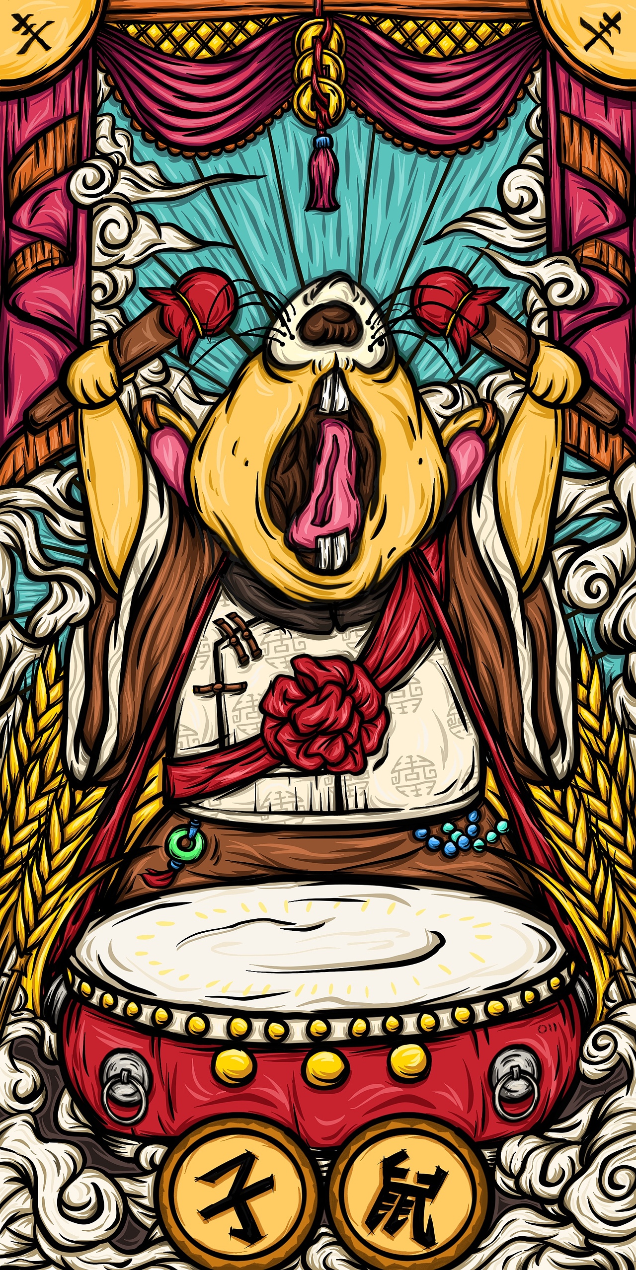 十二生肖之国潮（图ZMjI1ODg5NDgw） - 艺术插画 - 站酷设计师杨三岁KIKI原创素材 - 站酷ZCOOL