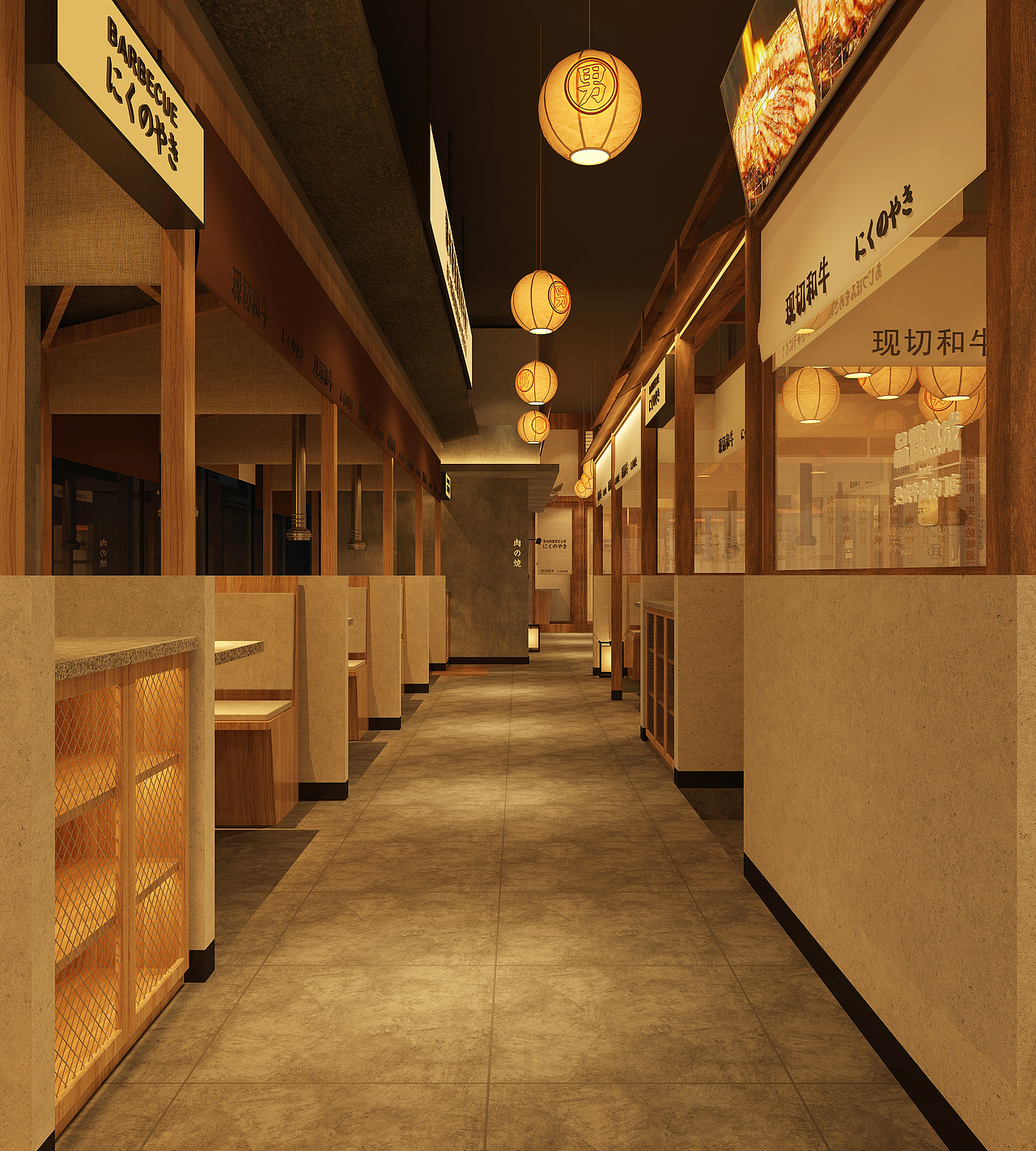上男 壹号烤肉集市（图ZMjU4MDU2OTYw） - 酒店餐饮设计 - 站酷设计师冰阔楽空间设计原创素材 - 站酷ZCOOL