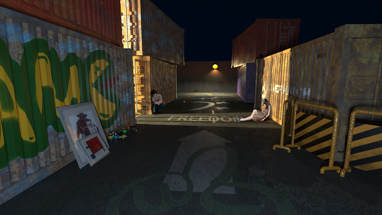 没营养的3D+2D混合场景流程展示和话痨作者（图ZMjE5OTUwNDAw） - 场景 - 站酷设计师liximi原创素材 - 站酷ZCOOL