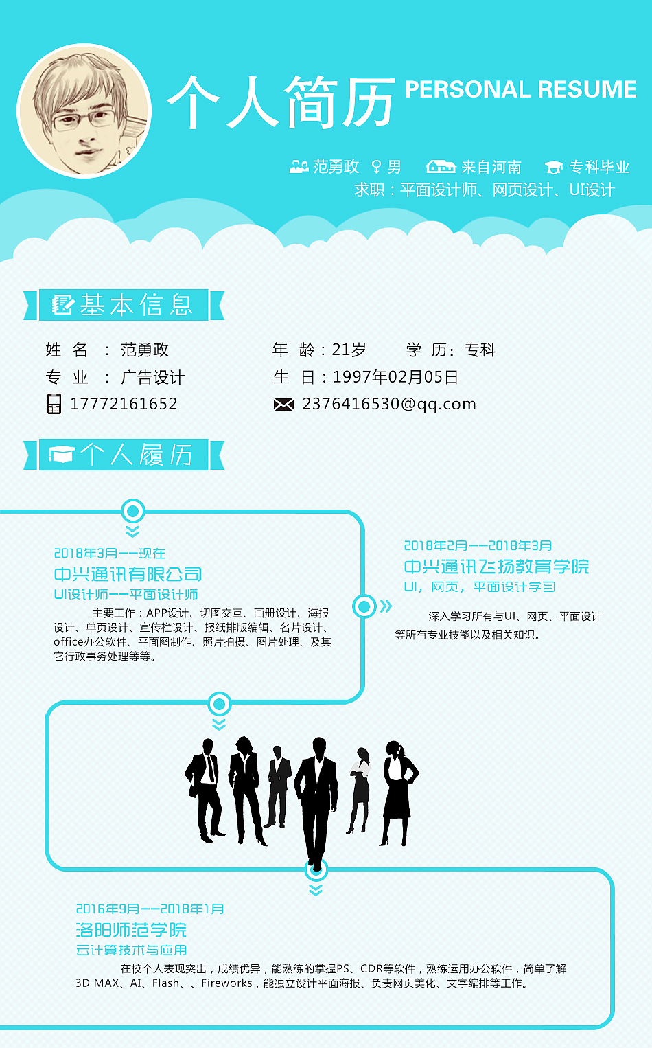 简历 作品展示（图ZMTIyMDIyOTQ0） - 个人网站 - 站酷设计师冷阳原创素材 - 站酷ZCOOL