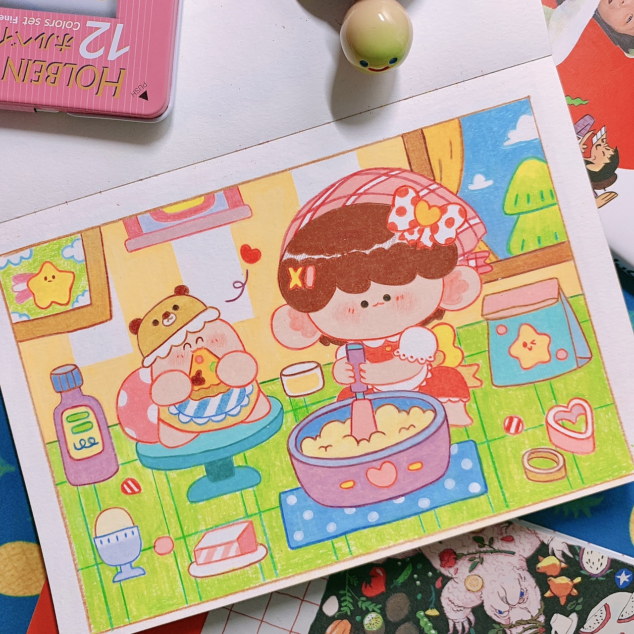 和龟崽在一起~（彩铅练习）（图ZMjIzODI0MjYw） - 创作习作 - 站酷设计师大是一个包原创素材 - 站酷ZCOOL
