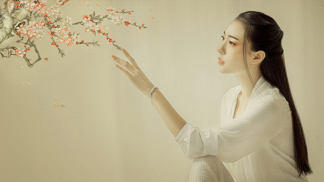 中国风工笔画人像修图（图ZMzk5MDY5MTI=） - 人像摄影 - 站酷设计师Jessica曾原创素材 - 站酷ZCOOL