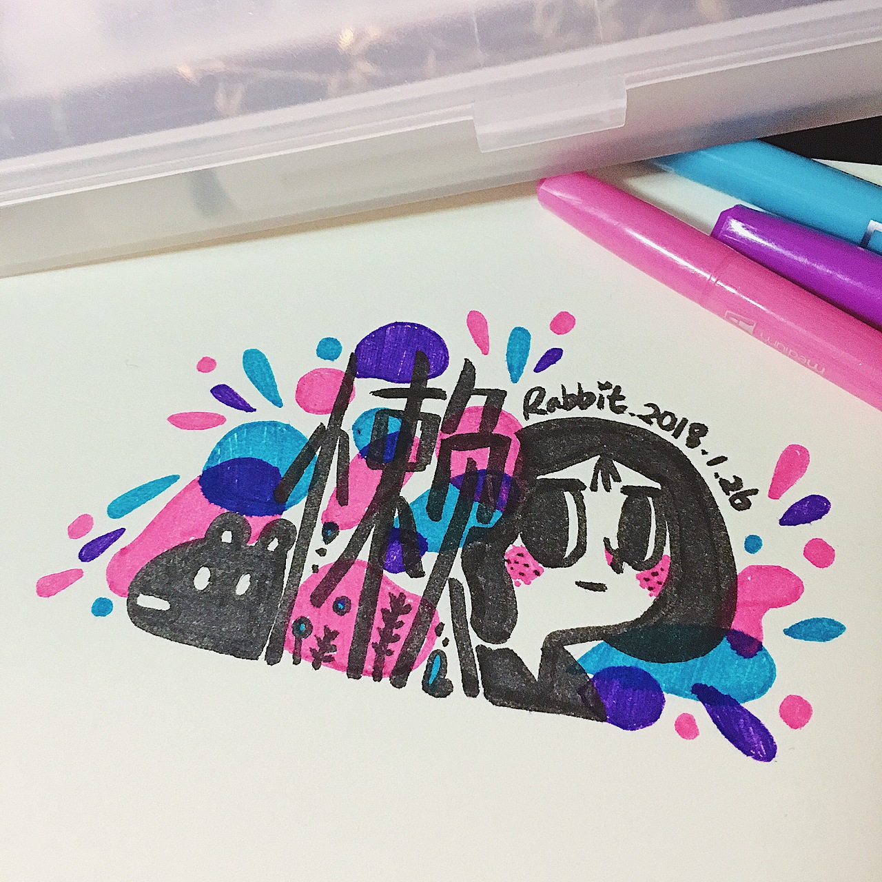 日常涂鸦（图ZMTA0NTQ5NTAw） - 新锐潮流插画 - 站酷设计师阿兔RabbitYin原创素材 - 站酷ZCOOL