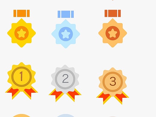 金银铜奖牌图标