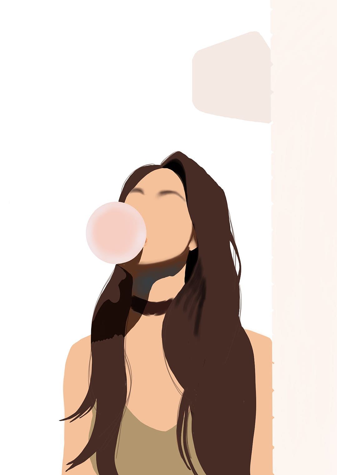 吹泡泡的女孩（图ZMjYyNzMyODgw） - 商业插画 - 站酷设计师画画的猫野原创素材 - 站酷ZCOOL