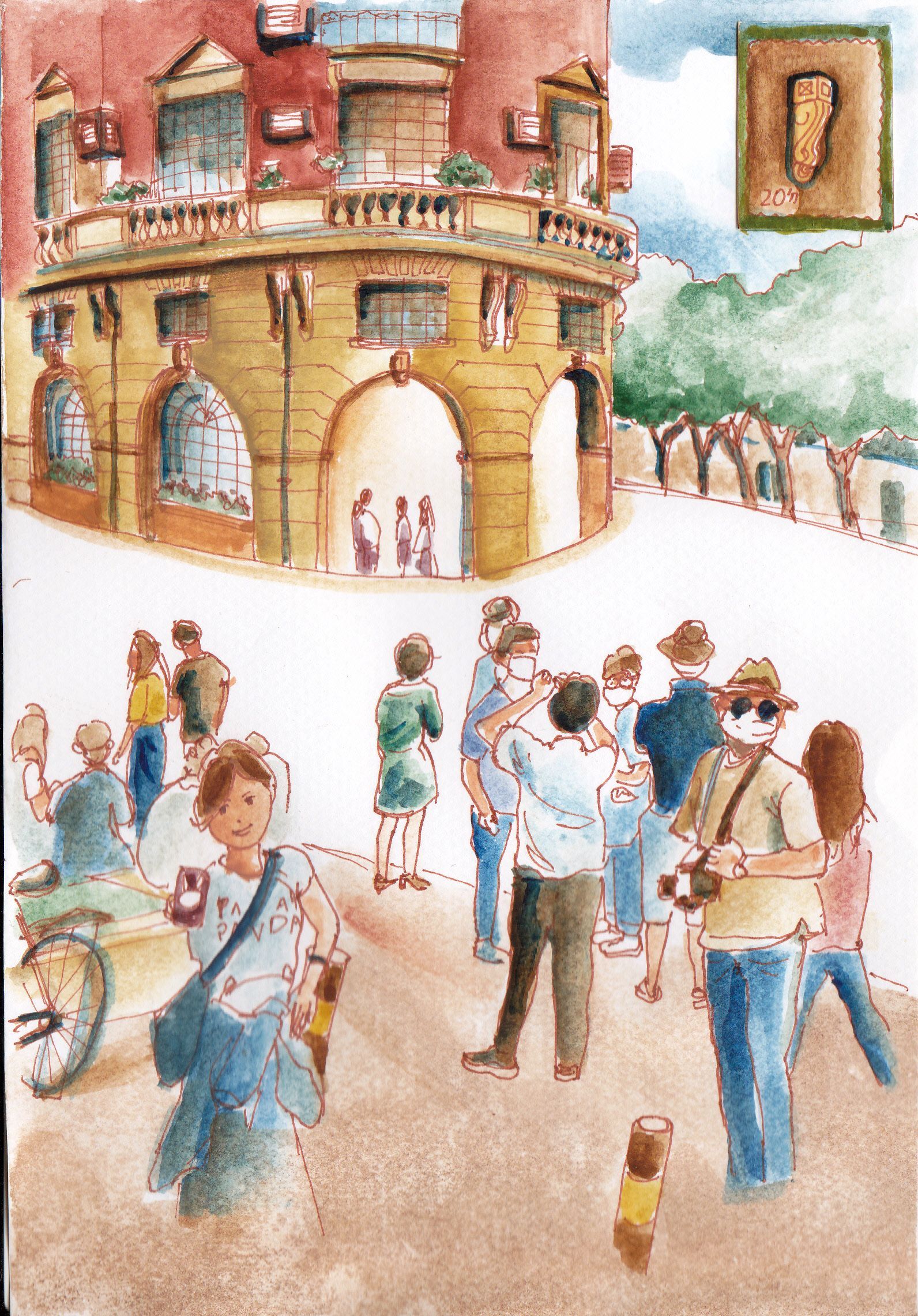 上海水彩明信片—衡复风貌区老建筑风景|插画|创作习作|kazuko豆