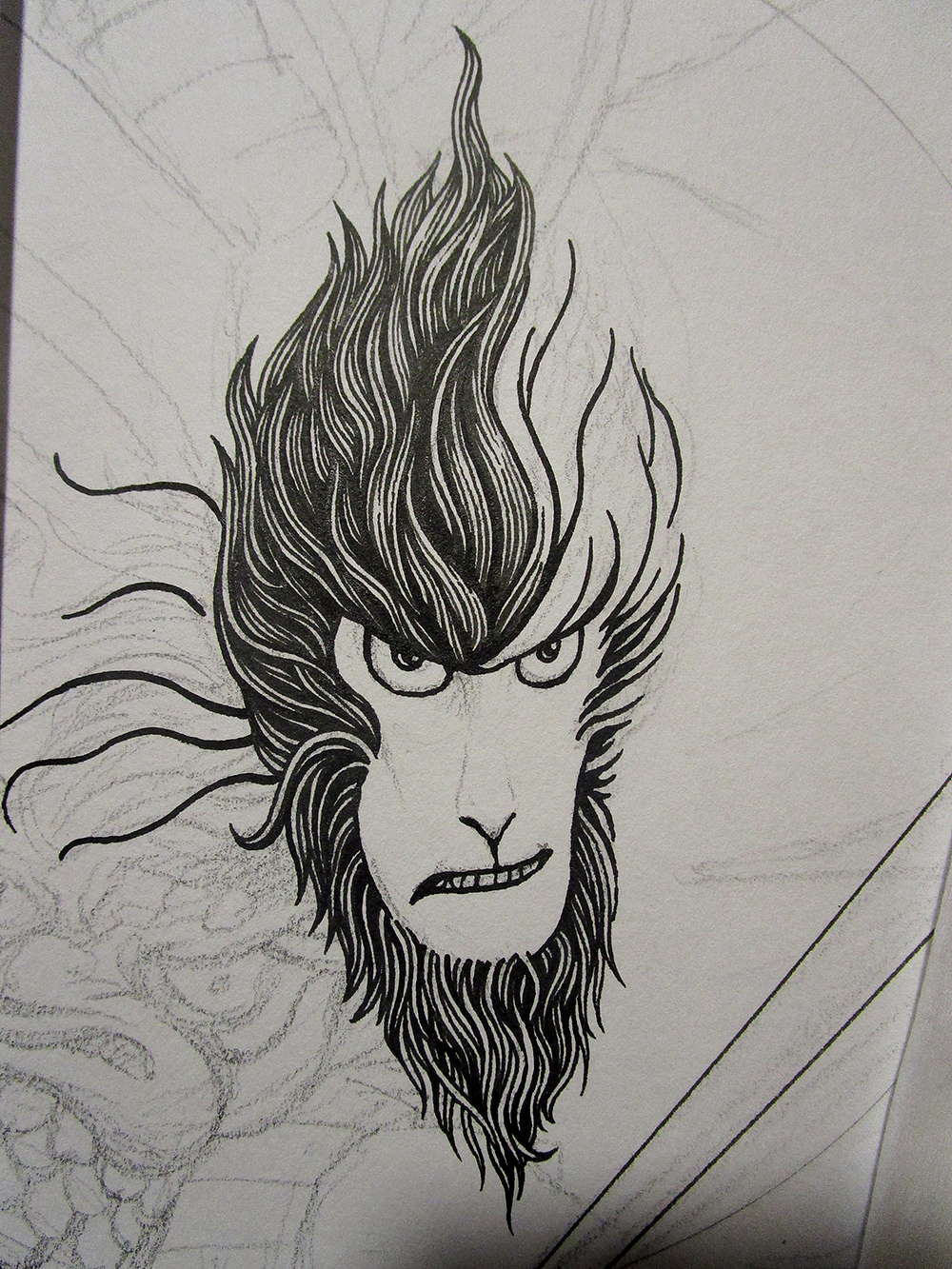 《大圣归来》手绘封面 过程详解（图ZMzg1NzY4NzY=） - 商业插画 - 站酷设计师傅淳强画者之旅原创素材 - 站酷ZCOOL