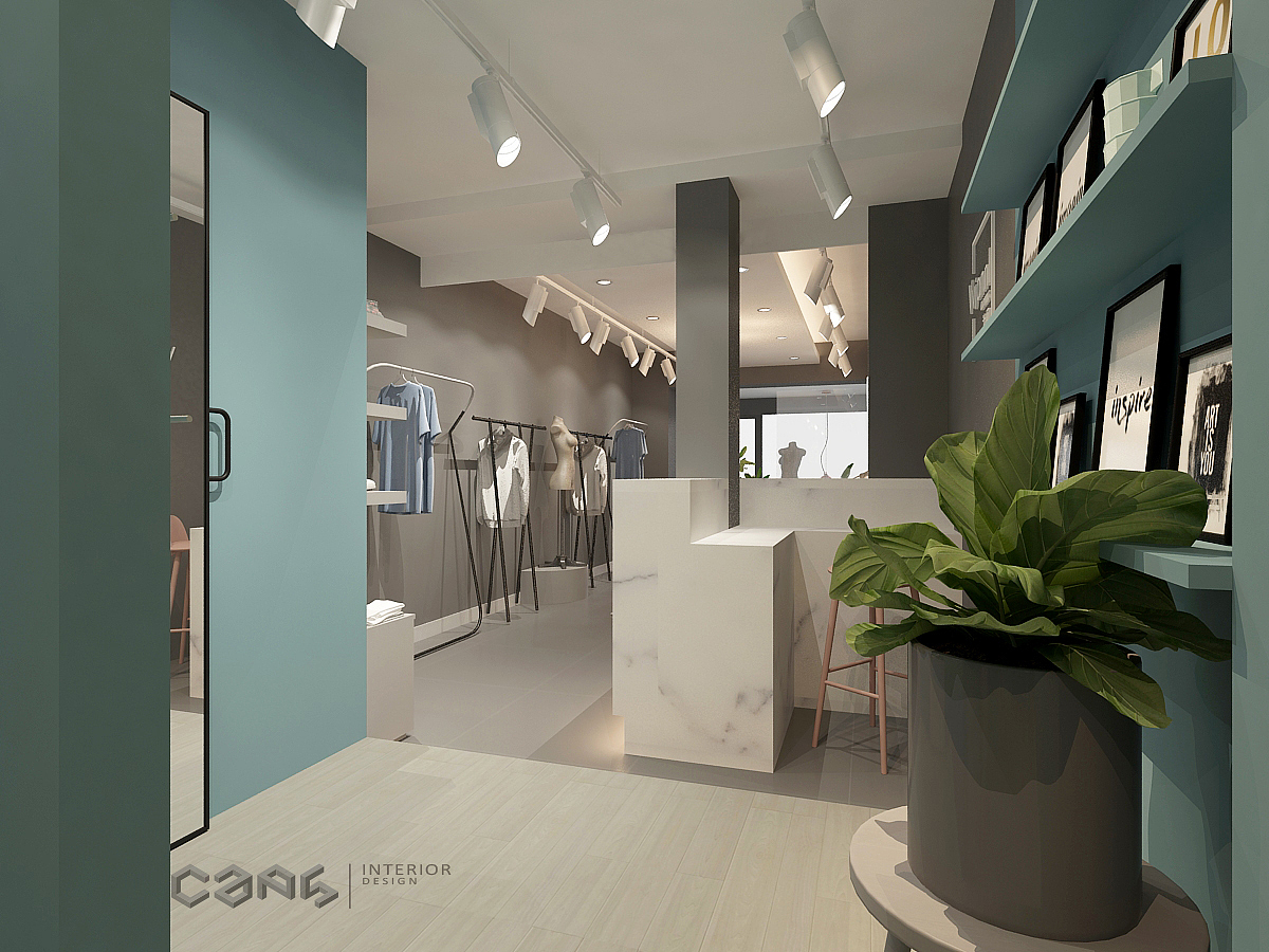 我们从品牌概念出发,表达品牌独特的个性。
我们在推门的位置设置了整扇透明玻璃窗,展示一部分店面效果,留给人想象的空间。<br>这个是我们给你的第一个惊喜:给未来留白,未来由你自己来创造,但我们给你提供想象的空间。