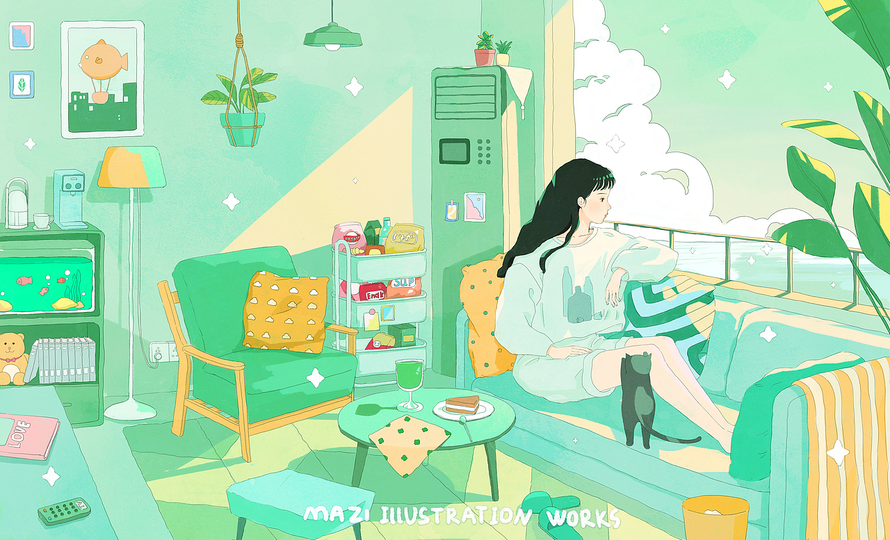 宅家干点啥（图ZMjA0MjgwNzAw） - 创作习作 - 站酷设计师MAZI麻籽原创素材 - 站酷ZCOOL