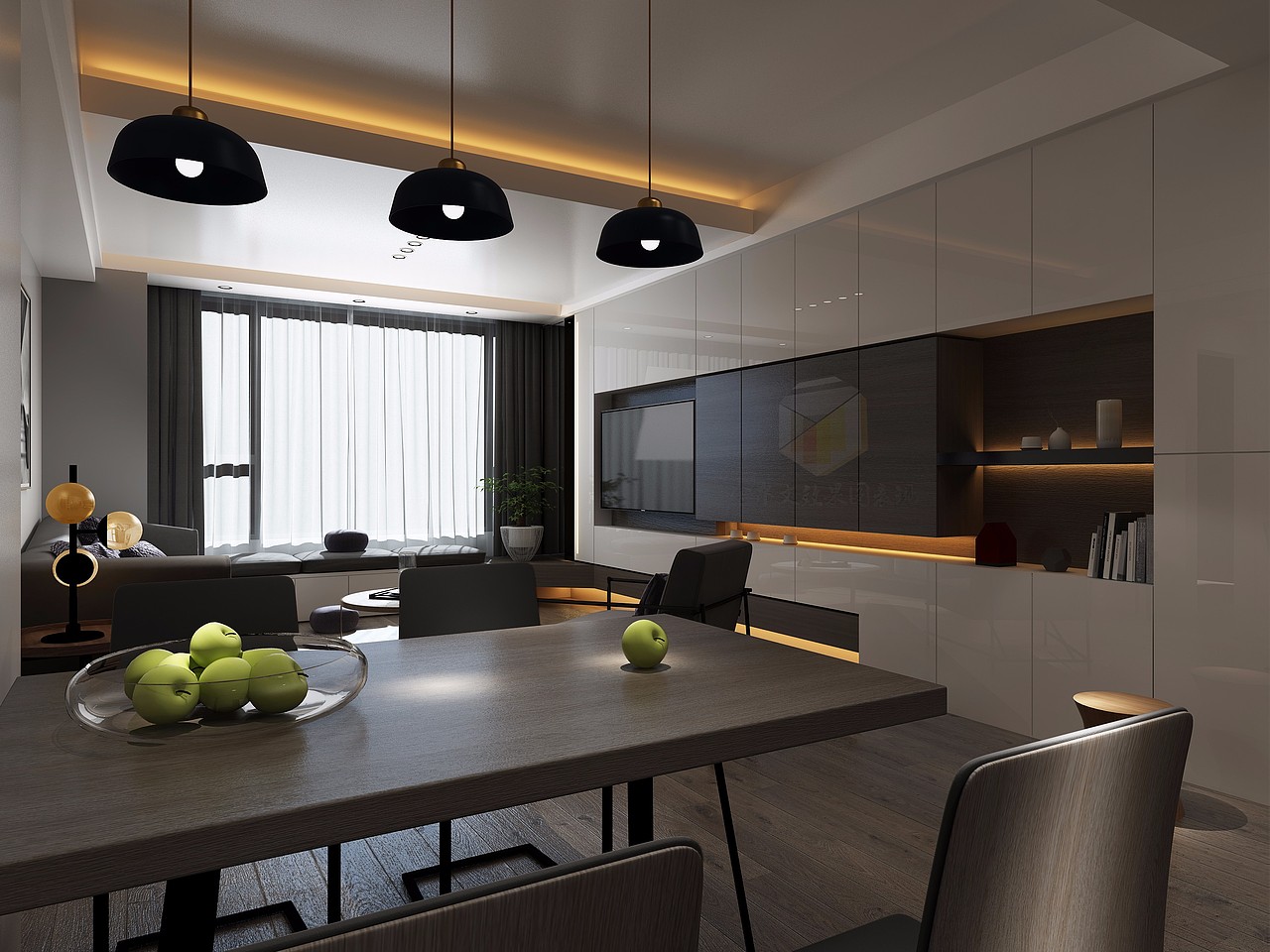 金帛文视觉——现代客餐厅